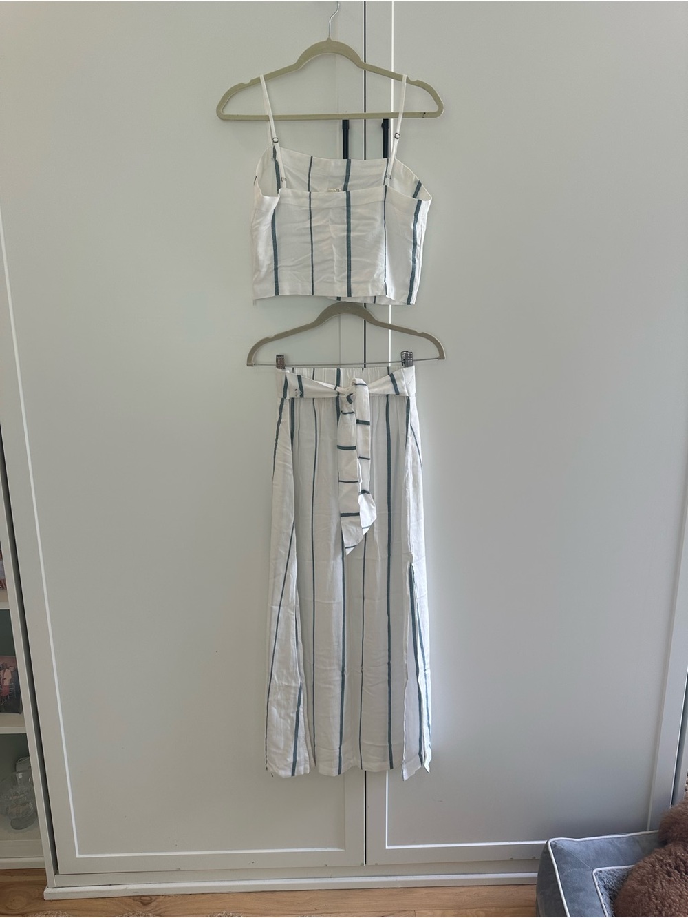 Roxy White Two-Piece Striped Top & Maxi Skirt Set - Blue Stripe - Picture 2 of 2